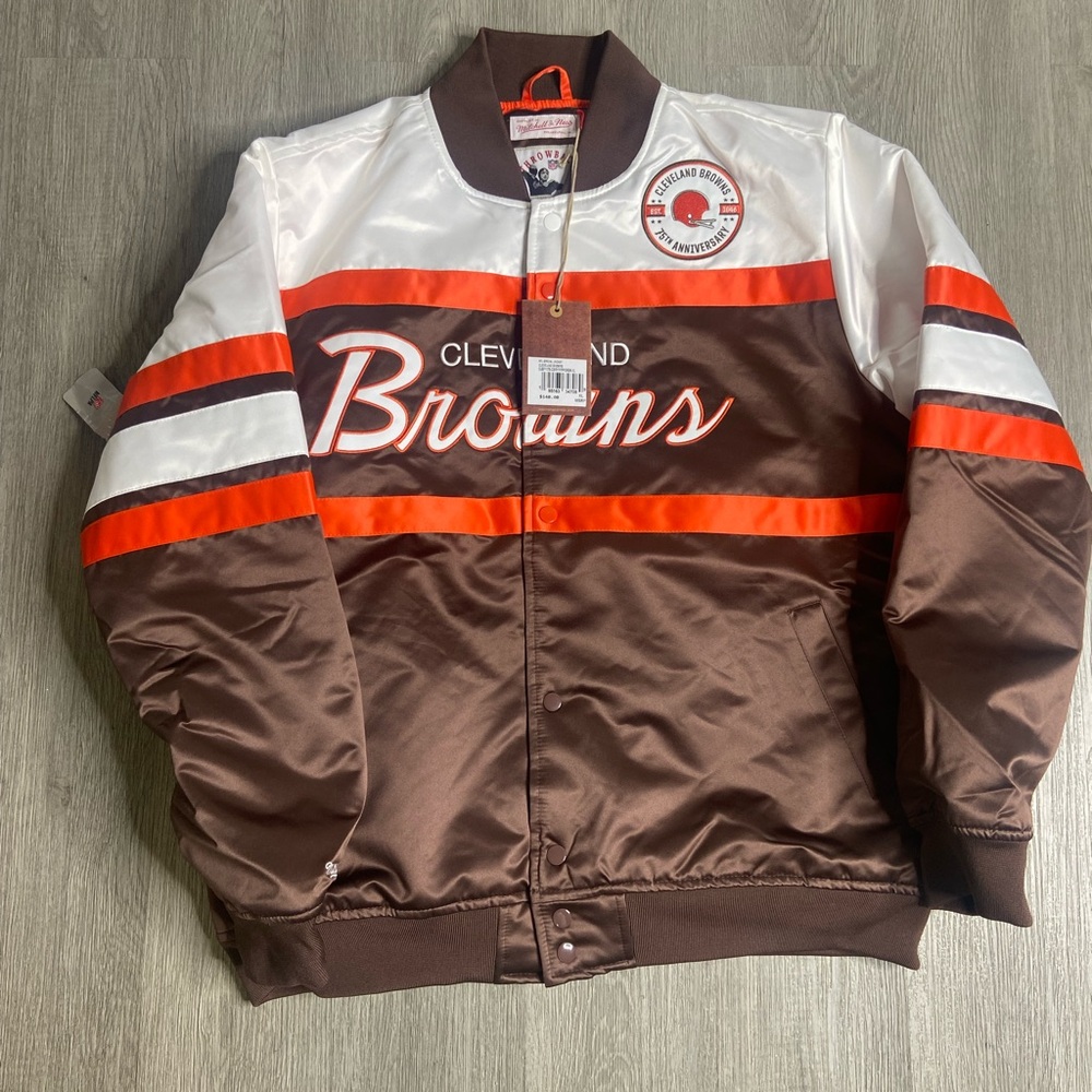 Cleveland Browns Brown and White Jacket